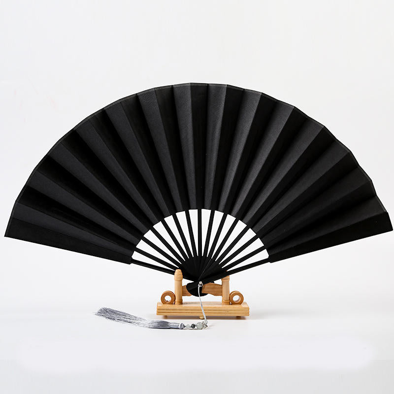 10 Inch Aluminum Alloy Fan Kungfu Fan Metal Bone Bamboo Core Antique Folding Fan