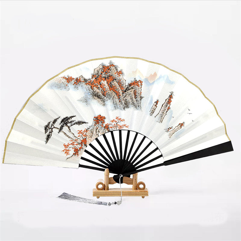 10 Inch Aluminum Alloy Fan Kungfu Fan Metal Bone Bamboo Core Antique Folding Fan